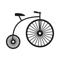 penny farthing icoon, gemakkelijk stijl vector