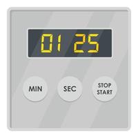 Scherm timer icoon, vlak stijl vector