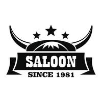 oud woestijn salon logo, gemakkelijk stijl vector