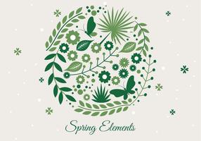 Gratis Spring Season Decoration Vector Achtergrond