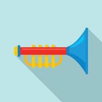 speelgoed- trompet icoon, vlak stijl vector