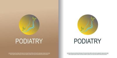 podologie logo icoon met creatief concept ontwerp premie vector