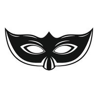 elegant carnaval masker icoon, gemakkelijk stijl vector