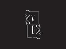 minimaal vb v b luxe logo brief ontwerp vector