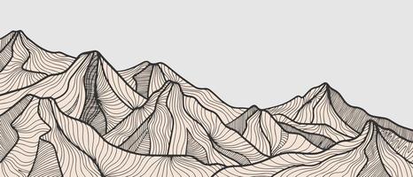 abstracte bergschildering, abstracte achtergrond, premium vector