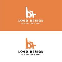 brief bth massage stoel logo ontwerp vector