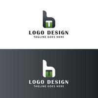 brief bth massage stoel logo ontwerp vector