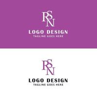 brief rsn logo ontwerp vector