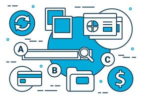 Gratis Linear Digital Data Vector Elements