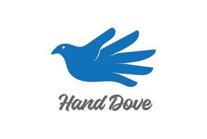 vliegend hand- duif duif vogel logo ontwerp vector