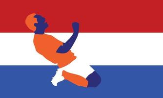 voetbal voetballer in actie geïsoleerde achtergrond. platte vectorillustratie. vector