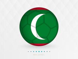 Amerikaans voetbal bal met Maldiven vlag patroon, voetbal bal met vlag van Maldiven nationaal team. vector
