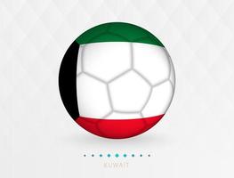 Amerikaans voetbal bal met Koeweit vlag patroon, voetbal bal met vlag van Koeweit nationaal team. vector