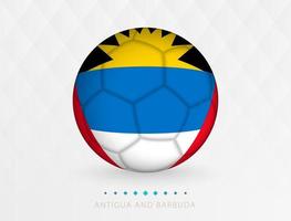 Amerikaans voetbal bal met antigua en Barbuda vlag patroon, voetbal bal met vlag van antigua en Barbuda nationaal team. vector