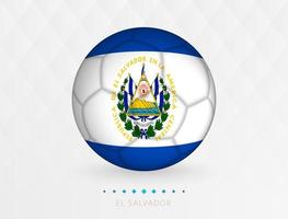 Amerikaans voetbal bal met el Salvador vlag patroon, voetbal bal met vlag van el Salvador nationaal team. vector