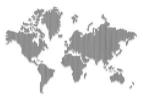 Line World Map Vector