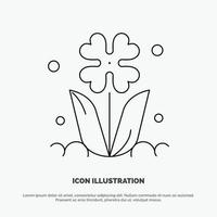 flora bloemen bloem natuur roos lijn icoon vector