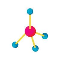 molecuul icoon in tekenfilm stijl vector