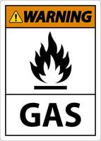 symbool waarschuwing teken gas- Aan wit achtergrond vector