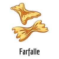 farfalle icoon, tekenfilm stijl vector