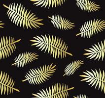 vector naadloos patroon van goud palm bladeren