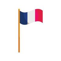 vlag van Frankrijk icoon, tekenfilm stijl vector