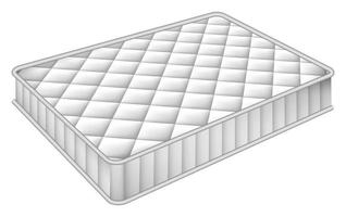 matras bed model, realistisch stijl vector