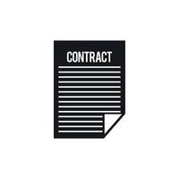 contract icoon, gemakkelijk stijl vector