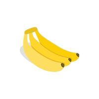 banaan icoon, isometrische 3d stijl vector