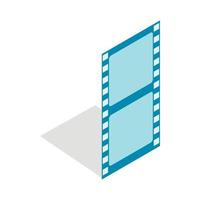 film strip icoon, isometrische 3d stijl vector