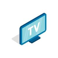 TV scherm icoon, isometrische 3d stijl vector