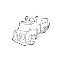 loggen vrachtauto logboeken icoon, schets stijl vector