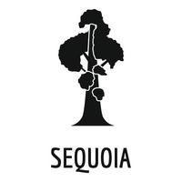 sequoia icoon, gemakkelijk zwart stijl vector