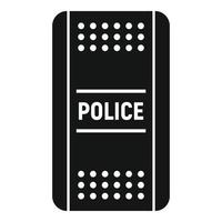 Politie schild icoon, gemakkelijk stijl vector