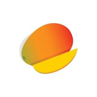 mango fruit icoon, isometrische 3d stijl vector