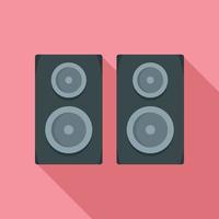 studio luidsprekers icoon, vlak stijl vector