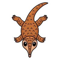 schattig weinig pangolin tekenfilm karakter vector