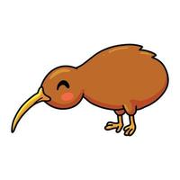 schattig weinig kiwi vogel tekenfilm vector