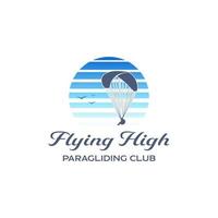 paragliden berg avontuur logo ontwerp sjabloon vector