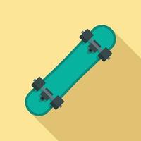 onder skateboard icoon, vlak stijl vector