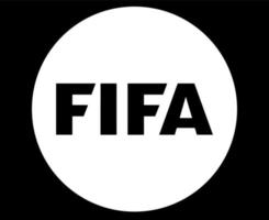 fifa officieel logo zwart en wit symbool ontwerp vector abstract illustratie