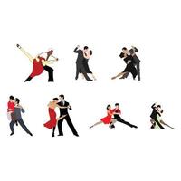 tango Argentino dansers icoon teken symbool Aan wit vector