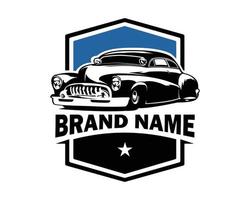 oud klassiek retro auto logo geïsoleerd Aan kant visie het beste wit achtergrond voor oud auto industrie. beschikbaar in eps 10. vector