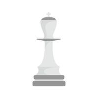 wit schaak koning icoon, vlak stijl vector