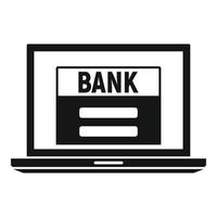 online bank icoon, gemakkelijk stijl vector