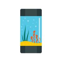 aquarium buis icoon, vlak stijl vector
