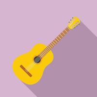 Mexicaans gitaar icoon, vlak stijl vector