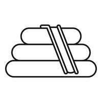 rubber kind glijbaan icoon, schets stijl vector