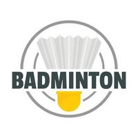 badminton doelwit logo, vlak stijl vector