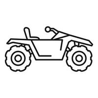 woestijn quad fiets icoon, schets stijl vector
